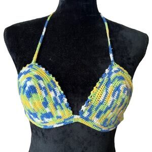 Creaciones Cayana Handmade Crochet Bikini Top Size S
